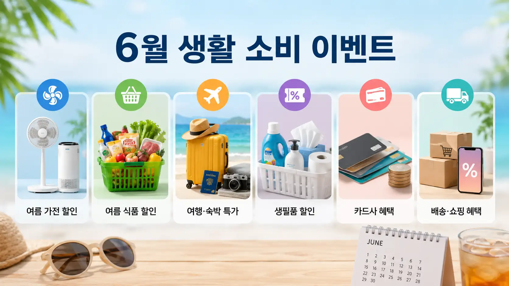 6월 생활 소비 할인 이벤트 정보 이미지
